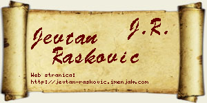 Jevtan Rašković vizit kartica